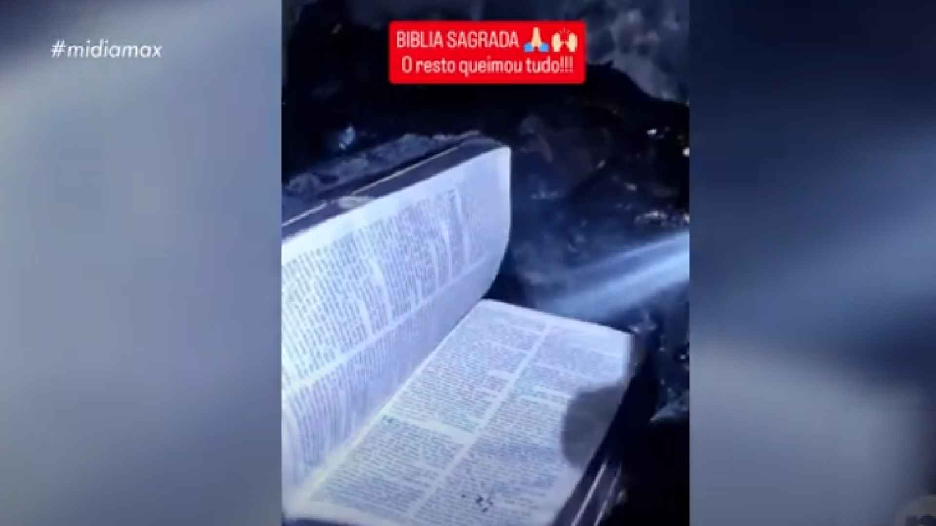 VÍDEO: incêndio destrói casa, mas bíblia é encontrada ‘intacta’ em Ponta Porã