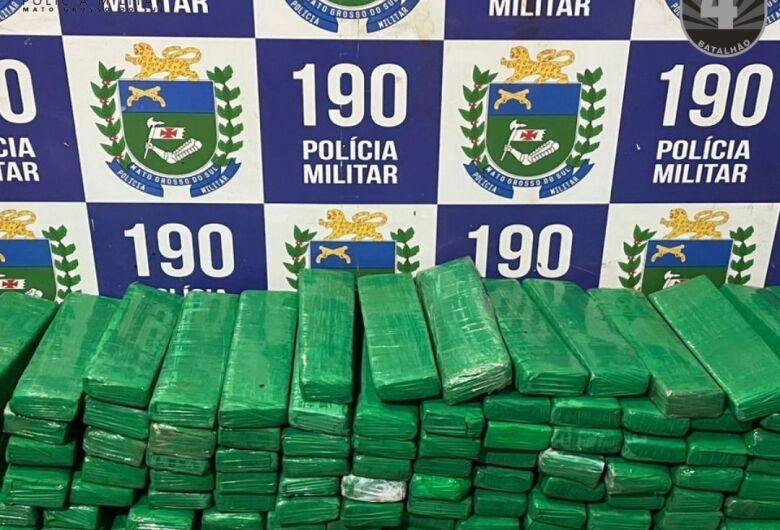 Polícia apreende mais de 170 quilos de maconha em caixa de papelão