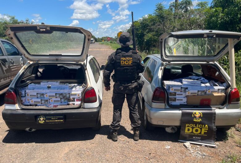 Polícia apreende veículos com 2 mil pacotes de cigarros na MS-480