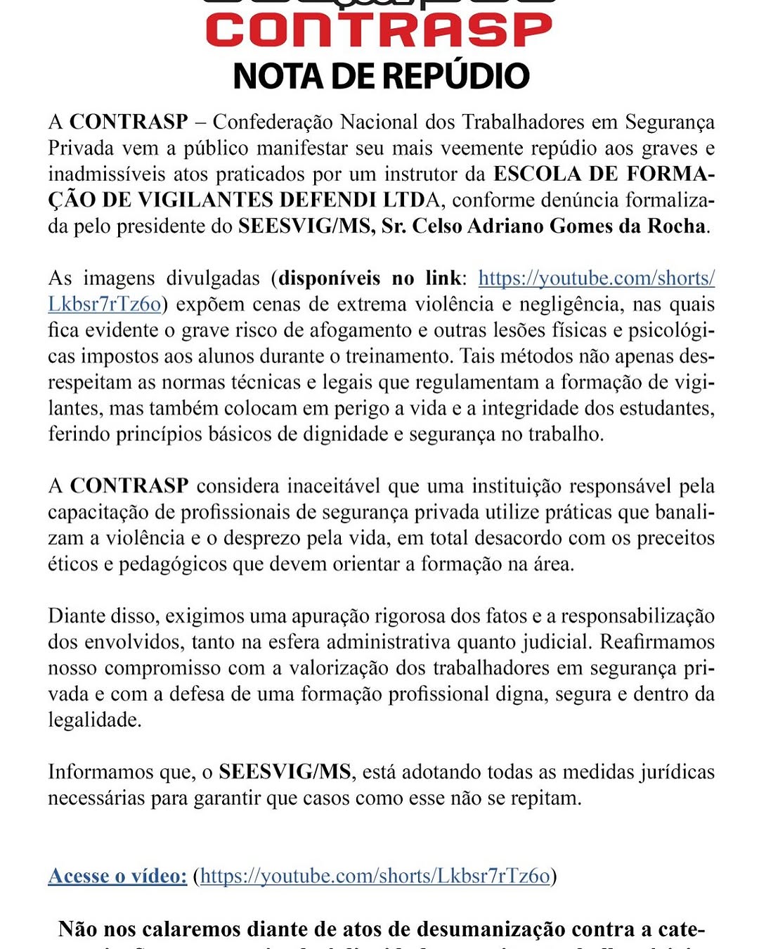 VÍDEO: INSTRUTOR É BANIDO PELA PF POR SUSPEITA DE TORTURAR ALUNOS