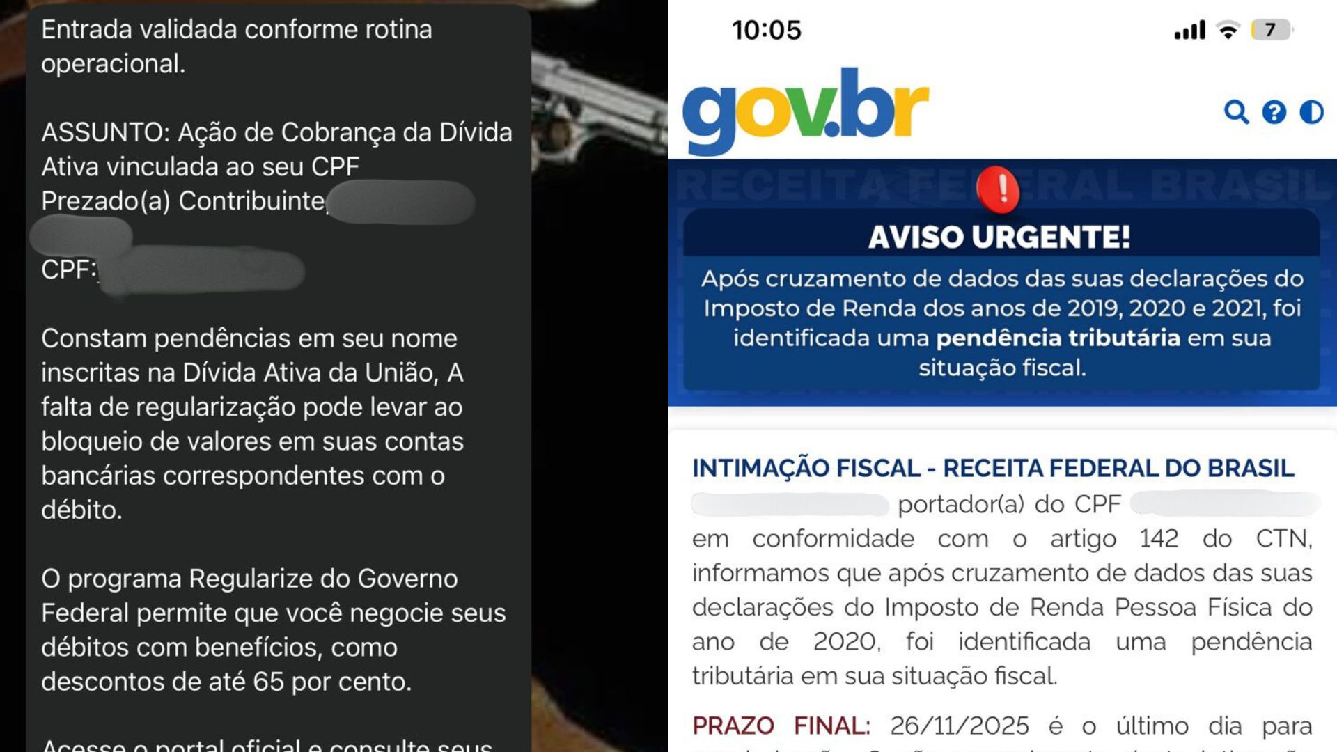Golpe Imposto de Renda: site falso do Governo ameaça já